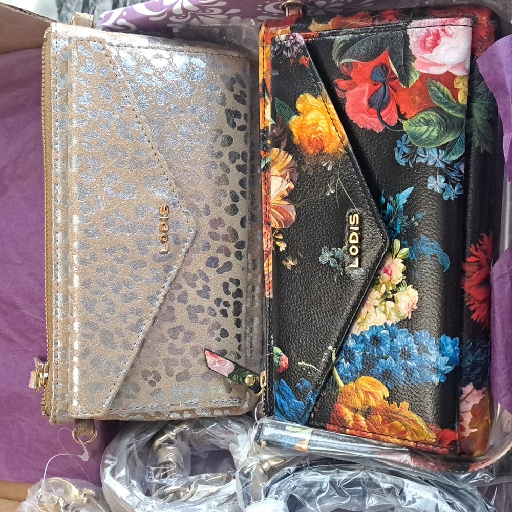 Lodis Leather Wristlet/Wallet/Crossbody Clutch, NWOT, Bundle of 2!